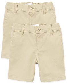 PRICES MAY VARY. Made of soft cotton with a little stretch, these shorts are ready for "work" and play Classic and durable with a straight silhouette, belt loops and zip-up, button-front closure Dressing made twice as easy with 2 of our most versatile shorts; pairs with polos, tees or whatever else the day inspires The Children's Place offers value-priced clothes and apparel that are fun and easy to put together They'll love this style…you'll love this place Girls Uniforms, Stretch Chinos, Cute Shorts, Cotton Twill Fabric, Childrens Place, Chino Shorts, Bike Shorts, Short Girls, Toddler Girls