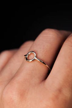 Mini Circle Ring, Sterling Silver – Hannah Naomi Jewelry Minimalist Hand Forged Open Midi Rings, Dainty Stackable Rings With Metal Round Band, Delicate Adjustable Stackable Rings, Dainty Metal Rings For Everyday, Simple Stackable Round Jewelry, Dainty Everyday Metal Rings, Minimalist Hand Forged Midi Rings As Gift, Rose Gold Round Midi Rings, Stackable Round Metal Midi Rings