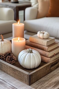 Autumn inspired Deco Zen, Fall Coffee Table, Easy Fall Decor, Fall Thanksgiving Decor, Fall Deco