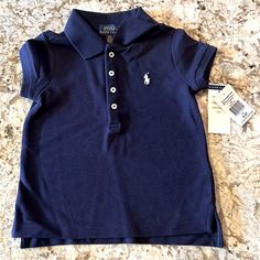 Toddler Ralph Lauren Navy Polo Shirt Size 3t New With Tags Navy Short Sleeve Ralph Lauren Top, Navy Ralph Lauren Short Sleeve Tops, Ralph Lauren Navy Short Sleeve Tops, Blue Cotton Ralph Lauren Polo Shirt, Fitted Blue Ralph Lauren Polo Shirt, Ralph Lauren Fitted Blue Polo Shirt, Ralph Lauren Blue Collared Top, Baby Polo, Polo Shirt Girl