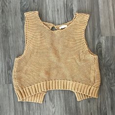 Never Worn. Great Condition. Size Medium Brown Knit Crop Top For Spring, Casual Brown Knit Crop Top, Casual Fall Crop Top For Vacation, Other Woman, Sweater Vest, Size Medium, Women Shopping, Color