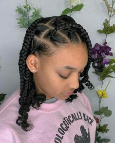 Pinkendecha♡ Protective hairstyles for natural hair, Natural hair Braids Medium, Jumbo Knotless, Protective Hairstyles For Natural Hair, Natural Braids, Natural Hairstyles For Kids, Girls Natural Hairstyles, Peinados Fáciles Para Cabello Corto