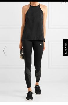 Logo Wear, Sports Bra And Leggings, Nike Leggings, Activewear Fashion, Nike Flex, Nike Sneakers, Black Stretch, Net A Porter