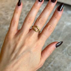 Statement Ring Good For Layering New Without Tags Trendy Infinity Jewelry, Delicate Rings With Adjustable Chain, Marley And Me, Love Knot Ring, Knot Ring, Love Knot, Women Accessories Jewelry, Womens Jewelry Rings, Statement Ring