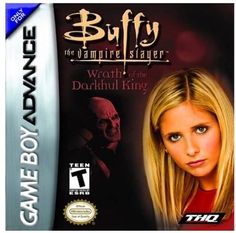 the game boy advance is shown in front of a black and white background with a blonde woman's face