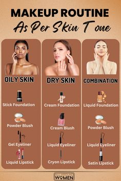 Combination Skin Makeup, Skincare Myths, Makeup Basics, Teknik Makeup, Oily Skin Makeup, Skin Tone Makeup, Learn Makeup, Simple Makeup Tips, Makeup For Black Skin