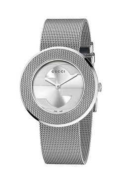 Gucci 'U-Play' Round Mesh Watch | Nordstrom Mesh Bracelet, Stainless Steel Mesh, Stylish Watches, Steel Mesh, Women's Watch, Beautiful Watches, Patek Philippe