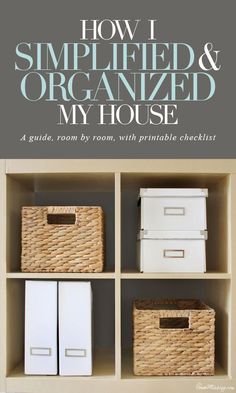 the book how i simplied and organized my house