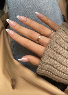 Two French Tip Accent Nails, Modern French Manicure Trends, Deep French Tip Nails, French Tip Acrylic Nails, Almond Nails Designs