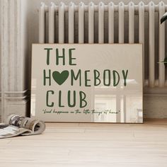 the homeboy club is on display in front of a radiator and newspaper