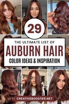 29 Auburn Hair Color Ideas for a Stunning Red-Shaded Look – CreativeBooster Fall Auburn Hair, Auburn Red Hair Color, Auburn Hair Color Ideas, Deep Auburn Hair, Light Auburn Hair Color, Dark Auburn Hair Color, Auburn Red Hair, Auburn Hair Color, Light Red Hair