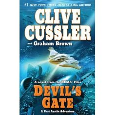 the cover to clive cusseler's novel devil's gate, which is in