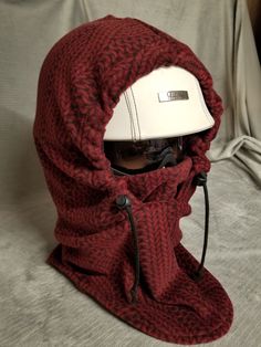 limited quantity Cable Knit Red/Black Print Anti Pill Extra Large Fleece Hoodaclava, Riding Helmet Cover, Ski Mask, 4-in-1 Fleece Hood Cover, Winter Hat, Balaclava, Snow Hood. Keep your ears, neck, face and head toasty in the soft warmth of this 4-in-1 Fleece Hood with this special design. Classic Styling: Feels super soft, breathable fleece, warm, comfortable to wear. Variety of Uses: Suitable for outdoor hiking, camping, hunting, hiking, skiing, cycling, riding horses and other outdoor sports. Fitted Functional Balaclava For Winter, Cozy Outdoor Balaclava For Fall, Fitted Casual Balaclava For Fall, One Size Fall Outdoor Balaclava, Windproof Balaclava For Cold Weather In Fall, Fitted Balaclava For Cold Weather, Fall Outdoor Balaclava For Winter Wear, Fitted Windproof Balaclava For Winter, Warm Balaclava For Fall Outdoor Activities