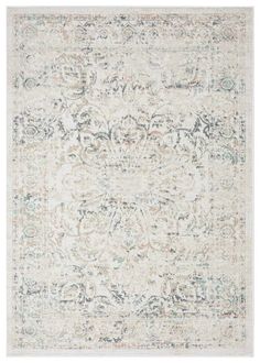 an area rug with various colors and patterns