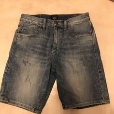 Rock & Republic Men’s Denim Shorts! Brand New With Out Tags! Rugged Denim Bottoms With Belt Loops, Blue Rugged Cotton Bottoms, Rugged Blue Cotton Bottoms, Nantucket Red, Nike Pro Shorts, Rock Republic Jeans, Lululemon Shorts, Cut Off Jeans, Yellow Shorts