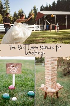 the best lawn games for wedding guests to play in their backyard or on the lawn