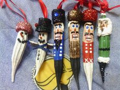 christmas ornaments made to look like nutcrackers