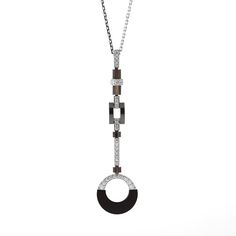 Cartier Ceramic & Diamond Drop Necklace Suite 0000579 Cartier Black Evening Jewelry, Cartier Diamond Accents Evening Jewelry, Elegant Cartier Jewelry For Evening, Elegant Evening Jewelry By Cartier, Cartier Jewelry In Diamond White With Polished Finish, Contemporary White Gold Diamond Jewelry, Modern Cartier Jewelry With Diamond Accents, Luxury Cartier Jewelry For Evening, Formal Black Enamel Diamond Necklace