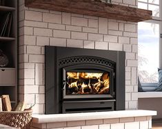 Enerzone Destination 2.7 31 Metallic Black Wood Burning Large Insert Wood Burning Stove Insert, Wood Burning Stoves Living Room, Outdoor Wood Burning Fireplace, Wood Burning Insert, Wood Burning Fireplace Inserts, Farmhouse Fireplace Decor, Wood Burning Heaters, Fireplaces Ideas, Gas Fireplace Insert