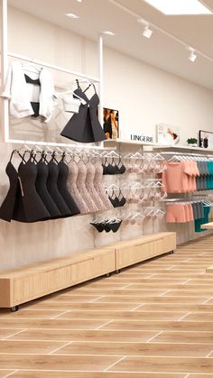 the inside of a women's clothing store