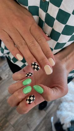 Checkered Nails, Nail Appointment, Fab Nails, Nail Goals, Beautiful Nail Polish, Nail Designs Valentines, Nail Style, Manicure Nails, Beach Beauty