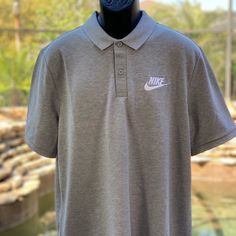 Nike Sportswear Polo Shirt [Cn8764-063] (Large). Condition Is "New With Tags". 100% Cotton Sporty Polo Collar T-shirt With Relaxed Fit, Sporty Collared Shirt For Streetwear, Sports Polo Shirt With Moisture-wicking, Moisture-wicking Polo Collar Sports Shirt, Sports Moisture-wicking Collared Shirt, Sports Collared Shirt With Moisture-wicking, Collared Sports Shirt With Moisture-wicking, Moisture-wicking Cotton Polo Shirt For Sports, Cotton Moisture-wicking Polo Shirt For Sports Season