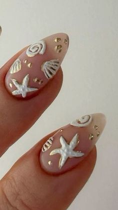 #nails #nailart #ocean #aesthetic #naildesign Beachy Nails, Sandy Cheeks, Mermaid Lagoon, Summery Nails, Basic Nails, Vacation Nails, Beach Nails, Funky Nails, Chic Nails