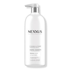 Clean & Pure Shampoo -  Nexxus Clean & Pure Shampoo is a lightweight, clarifying shampoo that gently cleanses, leaving hair nourished and purified.    Benefits     DRY HAIR SHAMPOO: From the Clean & Pure hair care system, this hydrating shampoo has an exclusive ProteinFusion blend of elastin protein and marine minerals for smooth and nourished hair MOISTURE SHAMPOO: Full of essential ingredients to replenish vital nutrients and recover hair's natural shine, movement and moisture SHAMPOO HAIR DET Nexxus Hair Products, Shampoo Brands, Detox Shampoo, Dry Shampoo Hairstyles, Shampoo Hair, Hydrating Shampoo, Clarifying Shampoo, Moisturizing Conditioner, Best Shampoos