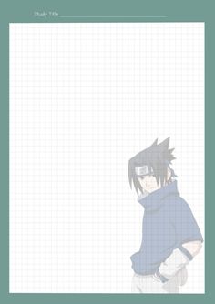 an anime character is standing in front of a grid background with the words study time