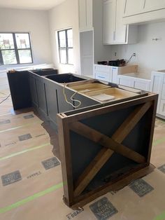 the kitchen is being remodeled and ready to be used as a family room or office