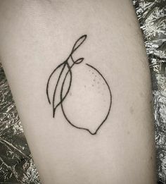 Lemon Lemon Tattoo Meaning, When Life Gives You Lemons Tattoo, Lemon Lime Tattoo, Cute Fruit Tattoos, Cannoli Tattoo, Lemon Tattoo Design, Fine Line Lemon Tattoo