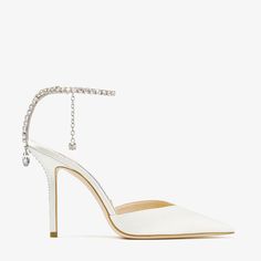 Jimmy Choo Saeda 100, Styles For Petite Women, Weddings Shoes, Jimmy Choo Saeda, Designer Wedding Shoes, Wedding Shoes Heels, Designer Pumps, Satin Pumps, Bride Shoes