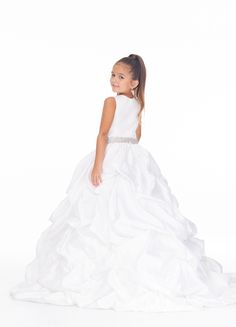 ASHLEYlauren Kids 8036 Size 14 Ivory Girls Pageant Dress Ball Gown Pic – Glass Slipper Formals