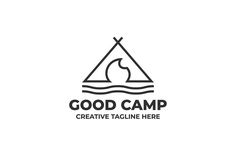 a logo for a camp site