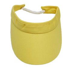 Tropical Trends Cotton Sun Visor - Yellow and Lime Visor Cap Dorfman Hat Co. DP69ASYW Yellow Tropical Trend, Pressure Point, Visor Cap, Timeless Classic Style, Lace Straps, Sun Visor, Wearing Clothes, Bright Yellow, Timeless Classic