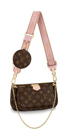 LOUIS VUITTON MULTI POCHETTE MONOGRAM ROSE CLAIR HANDBAG - The Edit LDN Lv Multi Pochette, Pochette Louis Vuitton, Sac Louis Vuitton, Louis Vuitton Multi Pochette, Louis Vuitton Store, Louis Vuitton Pink, Louis Vuitton Crossbody, Popular Handbags, Louis Vuitton Designer