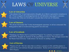 the laws of universalism with five stars in front of it and an image of two swords