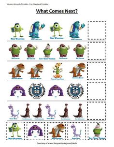 monsters and their names are shown in this worksheet for kids to learn how to read