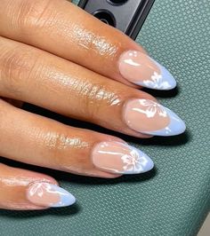 Kutek Disney, Beachy Nails, Unghie Sfumate, Easy Nails, Summery Nails, Girly Acrylic Nails, Vacation Nails, Short Acrylic Nails Designs, Beach Nails