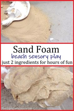 sand foam is being used to make beach play