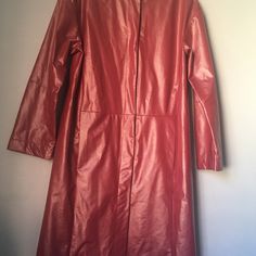 Brand New Long Dressy Prologue Raincoat. Generous Size. Color Depends On Lighting. The First Pictures Are In Daylight, The Ones I’m Wearing It Are In The Inside Lighting. Please See Last Picture For Small Dark Spots In The Coloring On The Left Side Of The Hem. Red Long Outerwear For Work, Long Red Outerwear For Work, Dark Spots, One Pic, The First, Jackets For Women, Jackets & Coats, Brand New, Lighting