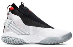 Nike Jordan Proto-React Z White CI3794-100 Red Synthetic Sporty Basketball Shoes, Dynamic Red Synthetic Basketball Shoes, White Scratch-resistant Basketball Shoes For Streetwear, Functional Red High-top Basketball Shoes, Sporty Red Fade-resistant Basketball Shoes, Sport Shoes Design, Kicks Shoes