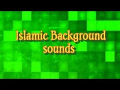 the words islamic background sounds on green squares