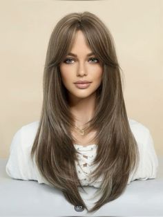 hair inspo butterfly cut Curtain Bangs For Straight Hair, Front Layers, Haircuts For Long Hair With Layers, Bangs Hairstyles, Hair 2024