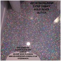 this glitter floor has been cleaned and is ready to be put in the bathroom for sale