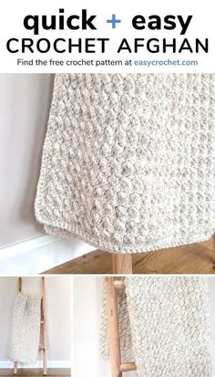 the crochet afghan pattern is easy and quick to make