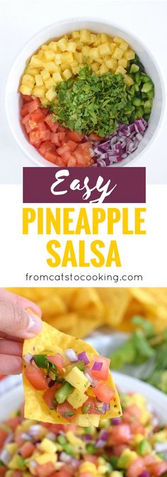 easy pineapple salsa recipe with tortilla chips