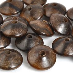 Wood Beads Wholesale-16x8mm Ebony Saucer-Loose Beads-Quantity 5 Buy Bead, Beads Online, Wholesale Beads, Bead Strand, The Tree, Wooden Beads, Wood Beads, Loose Beads, Natural Color