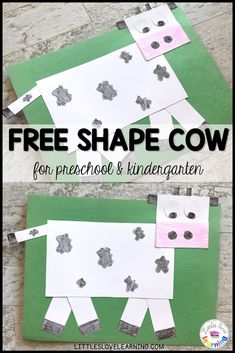 the shape cow for preschool and kinder