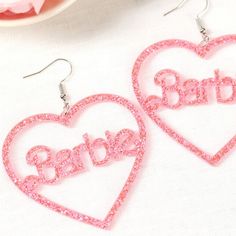 Brand New! Gorgeous Sparkling Barbie Dangling Earrings! Perfect Gift For The Barbie Lovers In Your Life! Roughly 2 Inches In Height & 2 - 1/2 Inches In Width. Prettier In Person! Color May Vary Slightly But They Are 'Barbie' Pink Show Your Barbie Love With These Gorgeous Acrylic Pink Sparkling Barbie Earrings! Perfect For Day Or Night. Perfect Present Or Gift For The Lovely Lady In Your Life! Ask Me How To Get $4.99 Shipping Every Friday! Exaggerated Acrylic Resin Handmade Earrings Jewels Jewelr